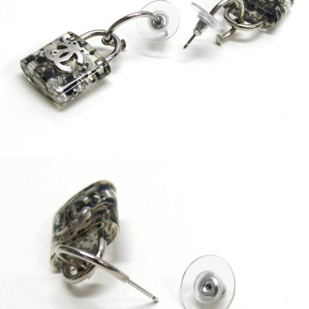 CHANEL White Logo Earrings - Picture 6 of 11